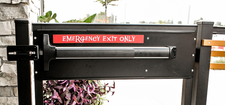 emergency push bar installation in Contra Costa Centre