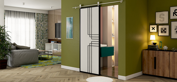sliding bathroom door installation in Contra Costa Centre